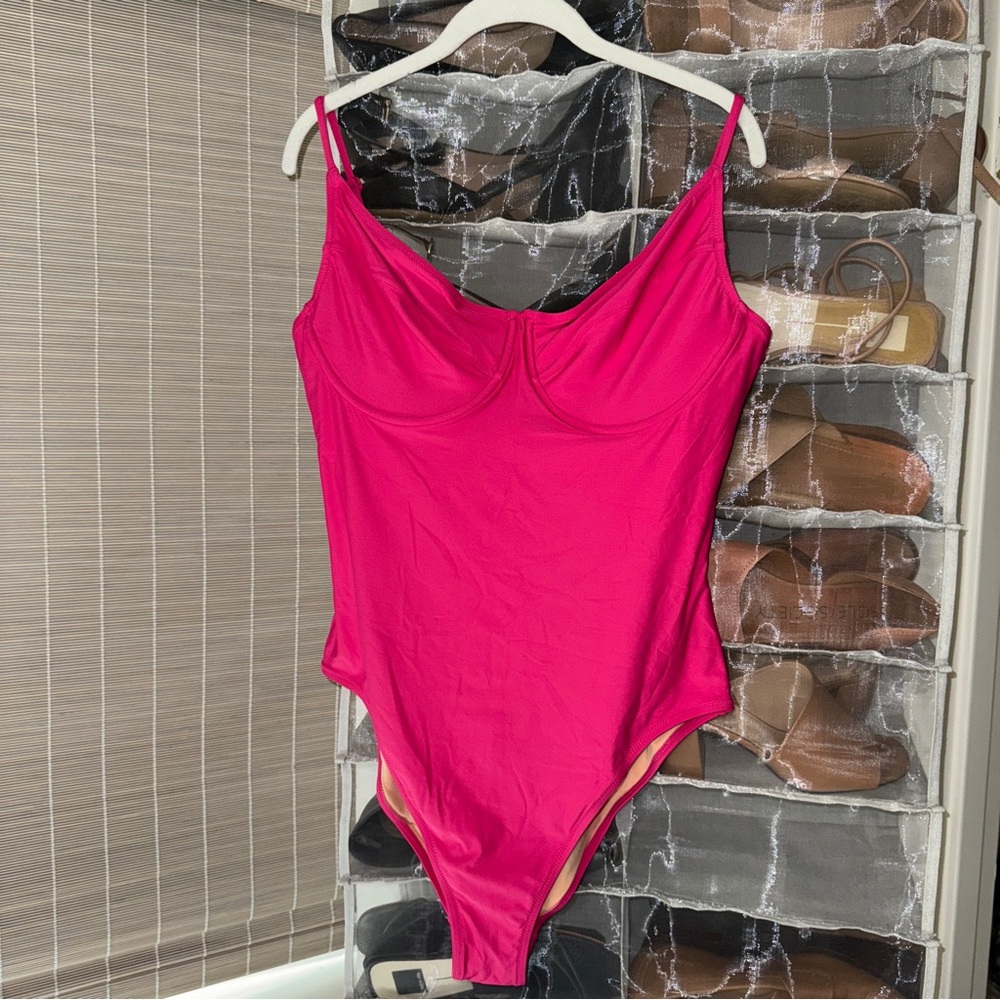 J.Crew 1993 Underwire One Piece Swim Pink 16
